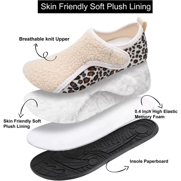 LRUN Womens Mens House Slippers Indoor Home Shoes Warm Barefoot Slippers Outdoor House Shoes AntislipBeige Curls