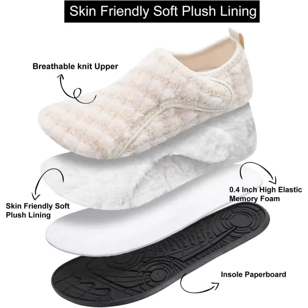 LRUN Womens Mens House Slippers Indoor Home Shoes Warm Barefoot Slippers Outdoor House Shoes AntislipBeigenew