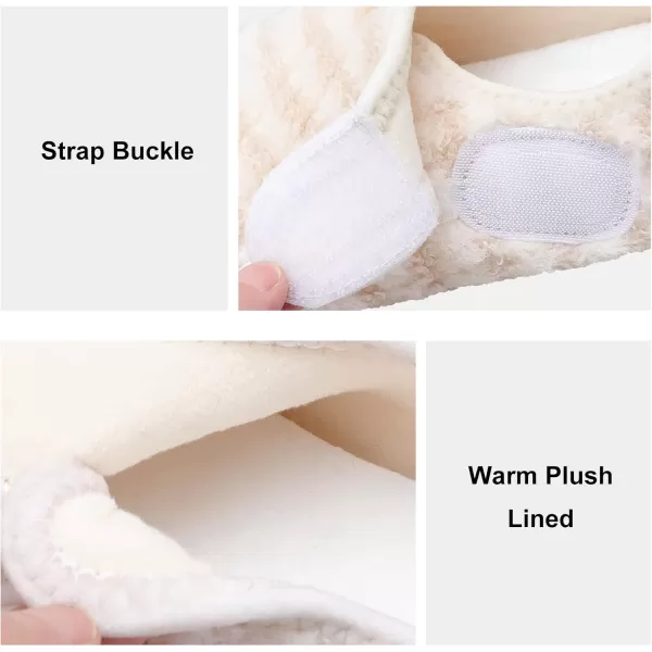 LRUN Womens Mens House Slippers Indoor Home Shoes Warm Barefoot Slippers Outdoor House Shoes AntislipBeigenew