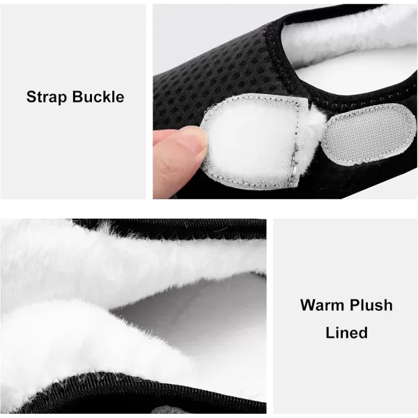 LRUN Womens Mens House Slippers Indoor Home Shoes Warm Barefoot Slippers Outdoor House Shoes AntislipBlack