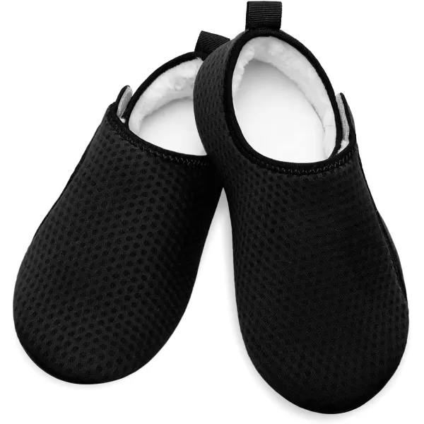 LRUN Womens Mens House Slippers Indoor Home Shoes Warm Barefoot Slippers Outdoor House Shoes AntislipBlack