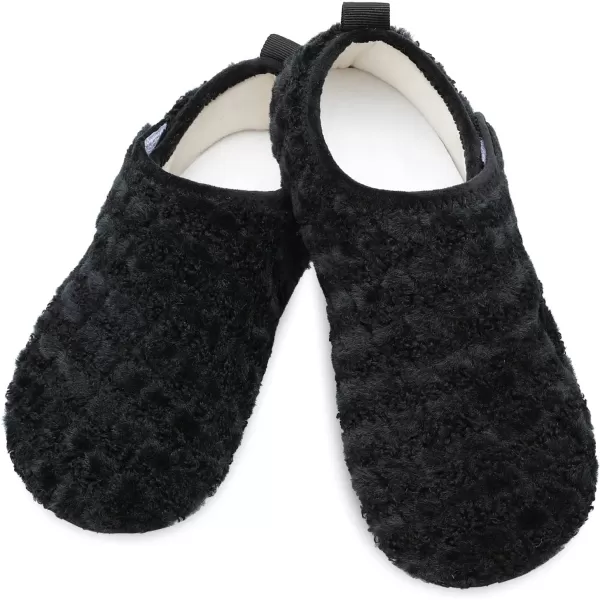 LRUN Womens Mens House Slippers Indoor Home Shoes Warm Barefoot Slippers Outdoor House Shoes AntislipBlacknew