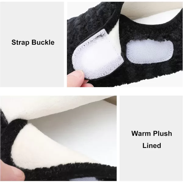 LRUN Womens Mens House Slippers Indoor Home Shoes Warm Barefoot Slippers Outdoor House Shoes AntislipBlacknew