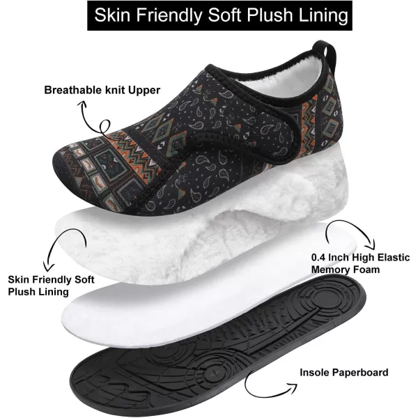 LRUN Womens Mens House Slippers Indoor Home Shoes Warm Barefoot Slippers Outdoor House Shoes AntislipBohemia