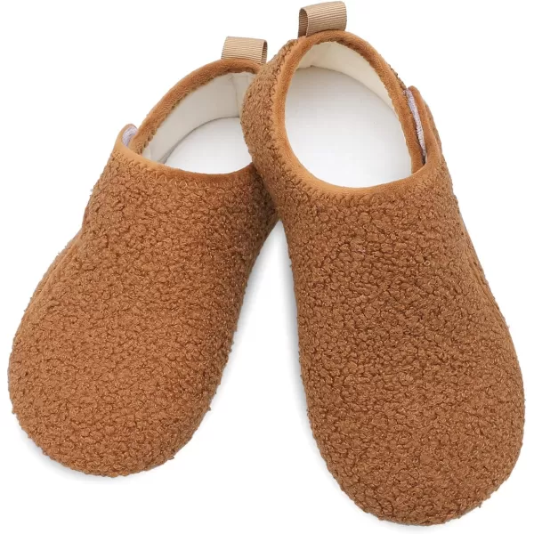 LRUN Womens Mens House Slippers Indoor Home Shoes Warm Barefoot Slippers Outdoor House Shoes AntislipBrown Curls