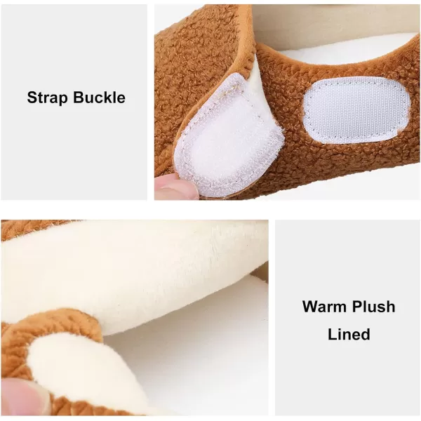 LRUN Womens Mens House Slippers Indoor Home Shoes Warm Barefoot Slippers Outdoor House Shoes AntislipBrown Curls