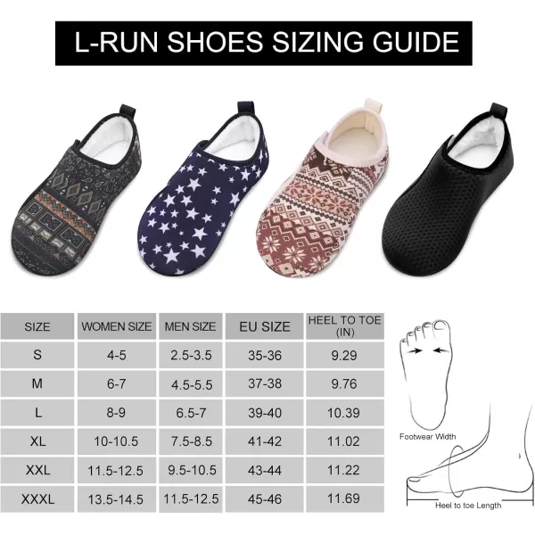 LRUN Womens Mens House Slippers Indoor Home Shoes Warm Barefoot Slippers Outdoor House Shoes AntislipBrown Retro