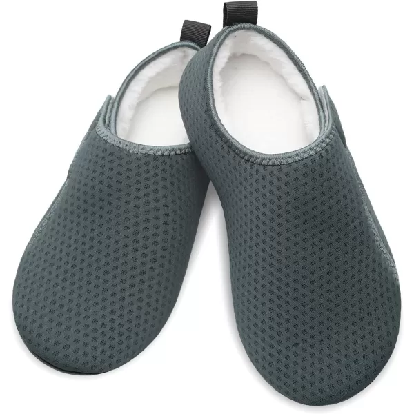 LRUN Womens Mens House Slippers Indoor Home Shoes Warm Barefoot Slippers Outdoor House Shoes AntislipGrey