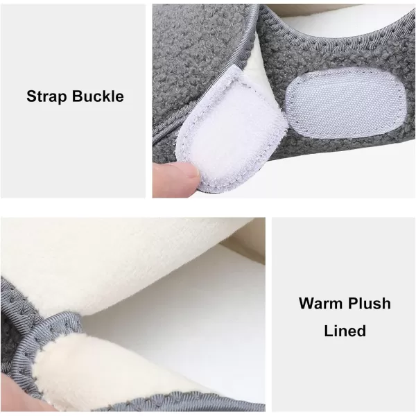 LRUN Womens Mens House Slippers Indoor Home Shoes Warm Barefoot Slippers Outdoor House Shoes AntislipGrey Curls