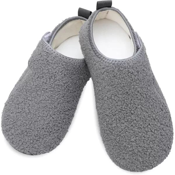 LRUN Womens Mens House Slippers Indoor Home Shoes Warm Barefoot Slippers Outdoor House Shoes AntislipGrey Curls