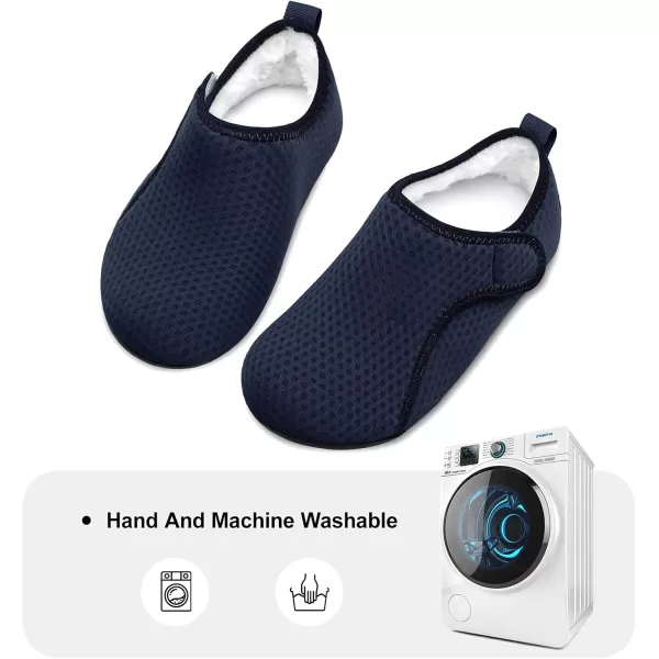 LRUN Womens Mens House Slippers Indoor Home Shoes Warm Barefoot Slippers Outdoor House Shoes AntislipNavy