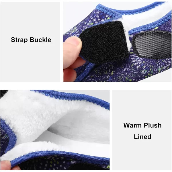 LRUN Womens Mens House Slippers Indoor Home Shoes Warm Barefoot Slippers Outdoor House Shoes AntislipNavy Circle
