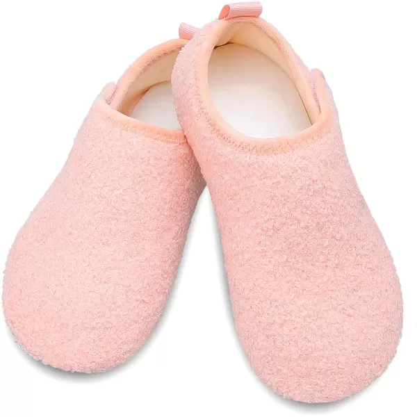 LRUN Womens Mens House Slippers Indoor Home Shoes Warm Barefoot Slippers Outdoor House Shoes AntislipPink Curls