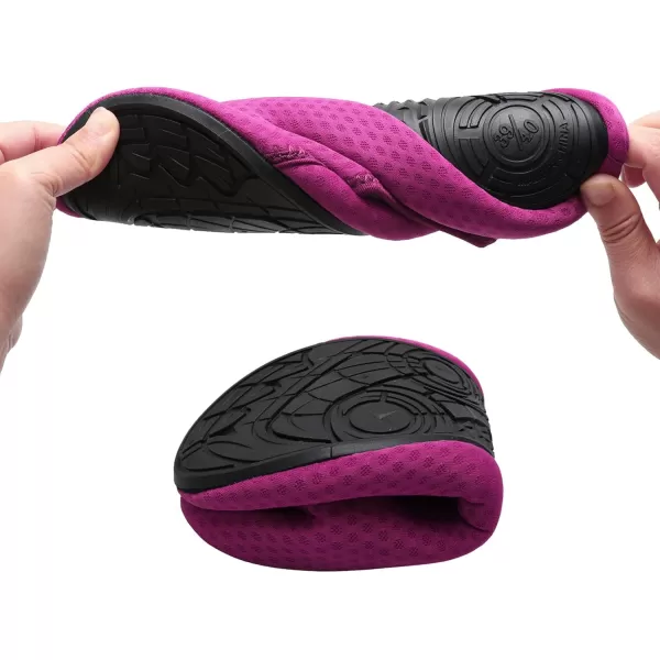 LRUN Womens Mens House Slippers Indoor Home Shoes Warm Barefoot Slippers Outdoor House Shoes AntislipPurple