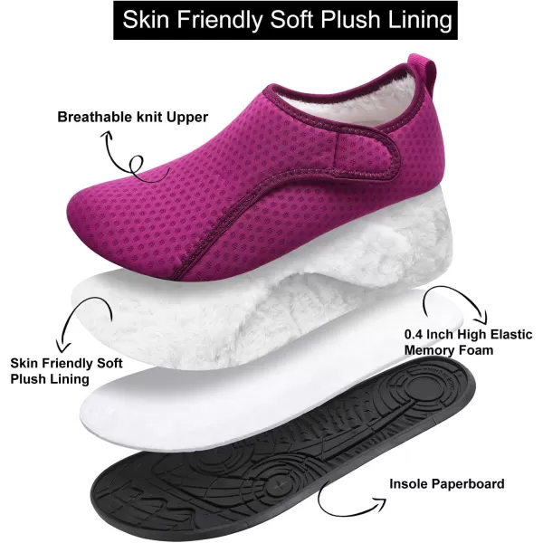LRUN Womens Mens House Slippers Indoor Home Shoes Warm Barefoot Slippers Outdoor House Shoes AntislipPurple