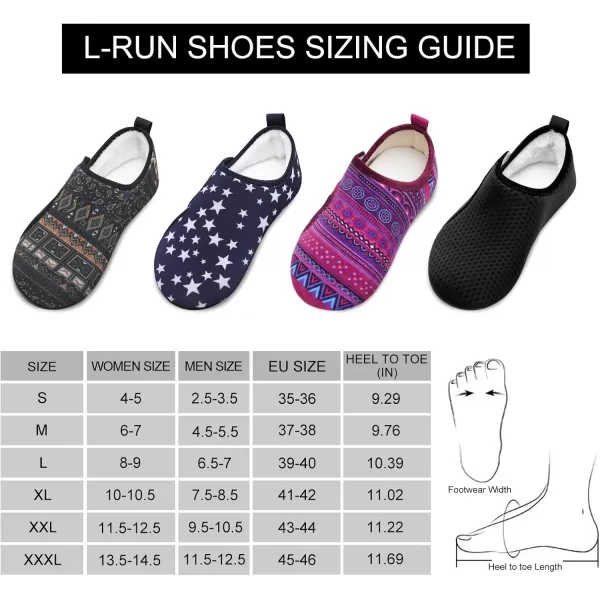 LRUN Womens Mens House Slippers Indoor Home Shoes Warm Barefoot Slippers Outdoor House Shoes AntislipPurple Bohemia