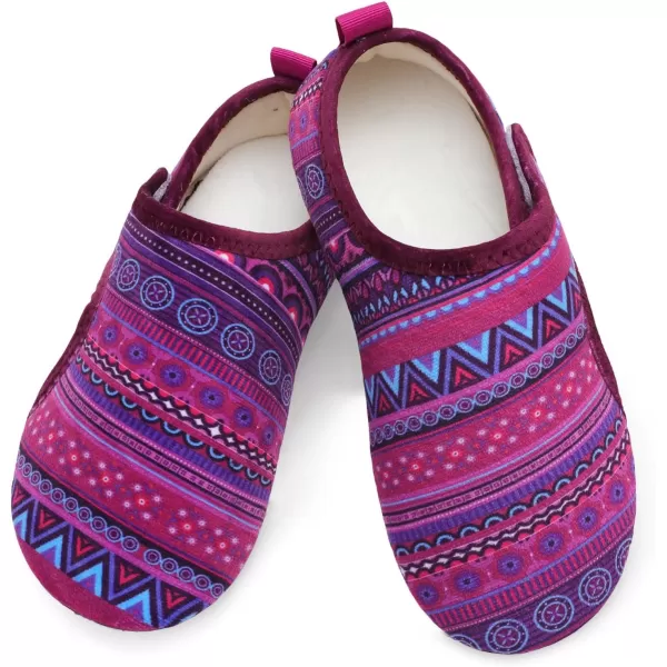 LRUN Womens Mens House Slippers Indoor Home Shoes Warm Barefoot Slippers Outdoor House Shoes AntislipPurple Bohemia