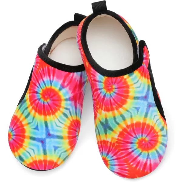 LRUN Womens Mens House Slippers Indoor Home Shoes Warm Barefoot Slippers Outdoor House Shoes AntislipRed Tie Dye