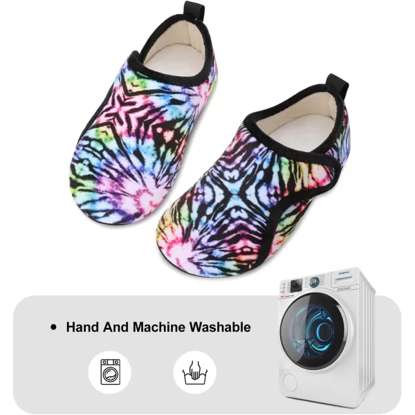 LRUN Womens Mens House Slippers Indoor Home Shoes Warm Barefoot Slippers Outdoor House Shoes AntislipTie Dye