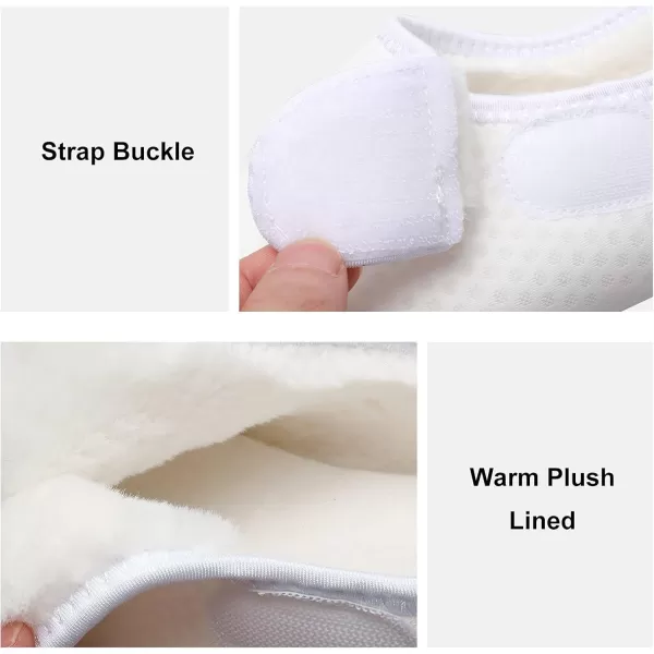 LRUN Womens Mens House Slippers Indoor Home Shoes Warm Barefoot Slippers Outdoor House Shoes AntislipWhite