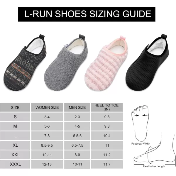 LRUN Womens Mens House Slippers Indoor Home Shoes Warm Barefoot Slippers Outdoor House Shoes AntislipWhite