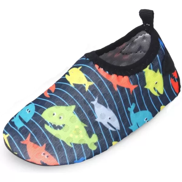 LRUN Baby Water Shoes Barefoot Skin Aqua Sock Swim Shoes for Beach Swim Pool Infant Swim ShoesColor Shark