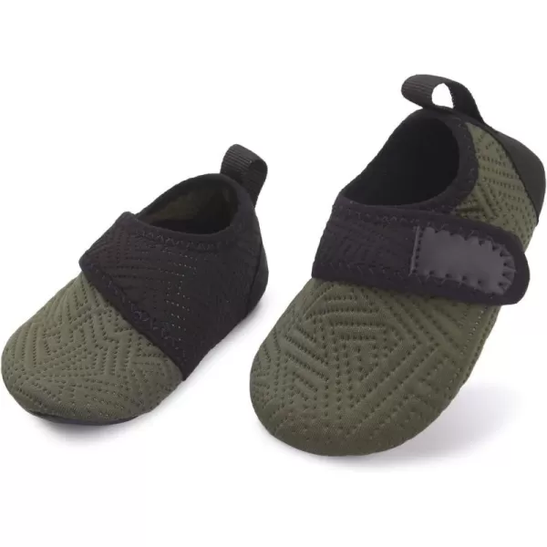 LRUN Baby Water Shoes Barefoot Skin Aqua Sock Swim Shoes for Beach Swim Pool Infant Swim ShoesGreen