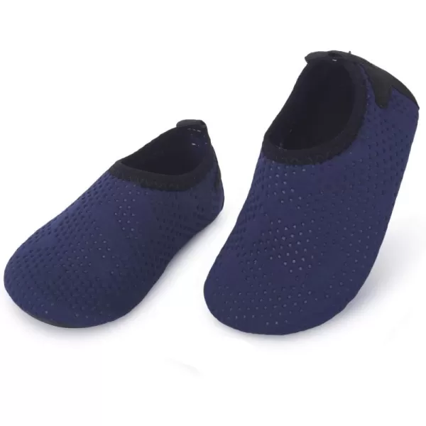 LRUN Baby Water Shoes Barefoot Skin Aqua Sock Swim Shoes for Beach Swim Pool Infant Swim ShoesNavy