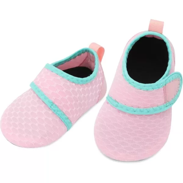 LRUN Baby Water Shoes Barefoot Skin Aqua Sock Swim Shoes for Beach Swim Pool Infant Swim ShoesPinknew