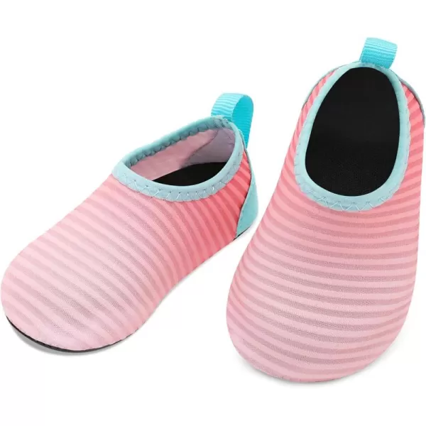 LRUN Baby Water Shoes Barefoot Skin Aqua Sock Swim Shoes for Beach Swim Pool Infant Swim ShoesPinnk Gradient