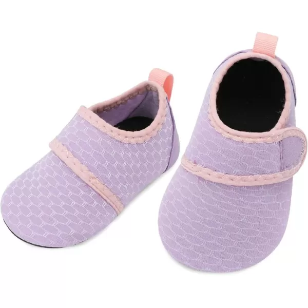 LRUN Baby Water Shoes Barefoot Skin Aqua Sock Swim Shoes for Beach Swim Pool Infant Swim ShoesPurplenew