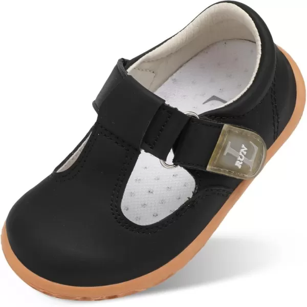 LRUN Toddler Girls Dress Shoes Lightweight Mary Jane Shoes for Girls AntiSlip School Shoes for Toddler GirlsBlack