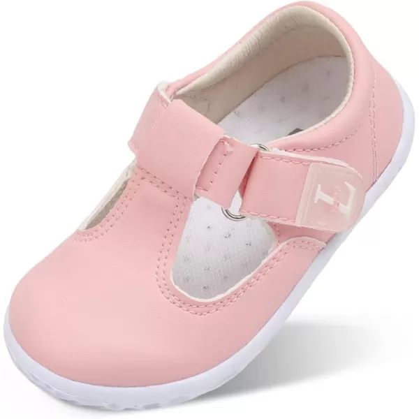 LRUN Toddler Girls Dress Shoes Lightweight Mary Jane Shoes for Girls AntiSlip School Shoes for Toddler GirlsPink