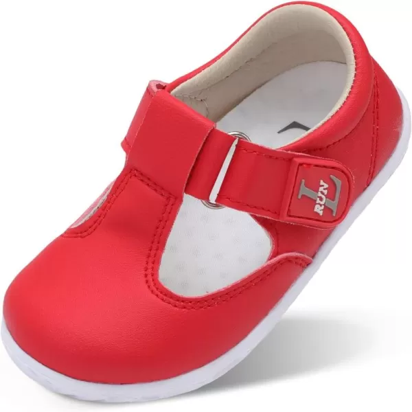 LRUN Toddler Girls Dress Shoes Lightweight Mary Jane Shoes for Girls AntiSlip School Shoes for Toddler GirlsRed