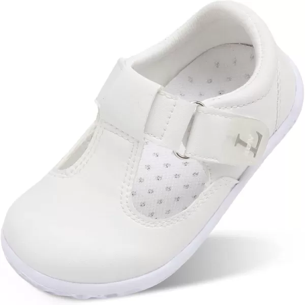 LRUN Toddler Girls Dress Shoes Lightweight Mary Jane Shoes for Girls AntiSlip School Shoes for Toddler GirlsWhite