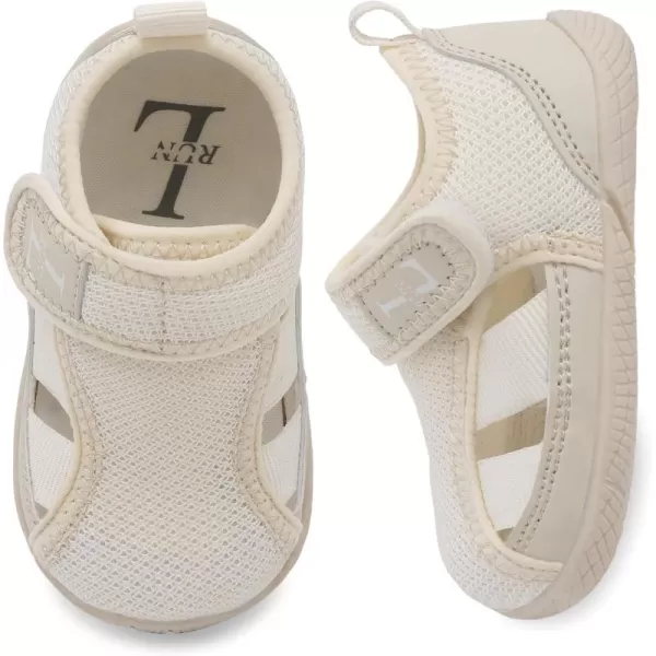LRUN Toddler Shoes Barefoot Kids Sneakers Wide Minimalist Boys Girls Summer Footwear for Indoor Outdoor Walking RunningBeige