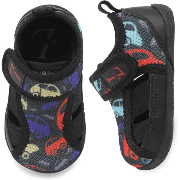 LRUN Toddler Shoes Barefoot Kids Sneakers Wide Minimalist Boys Girls Summer Footwear for Indoor Outdoor Walking RunningBlack Cars