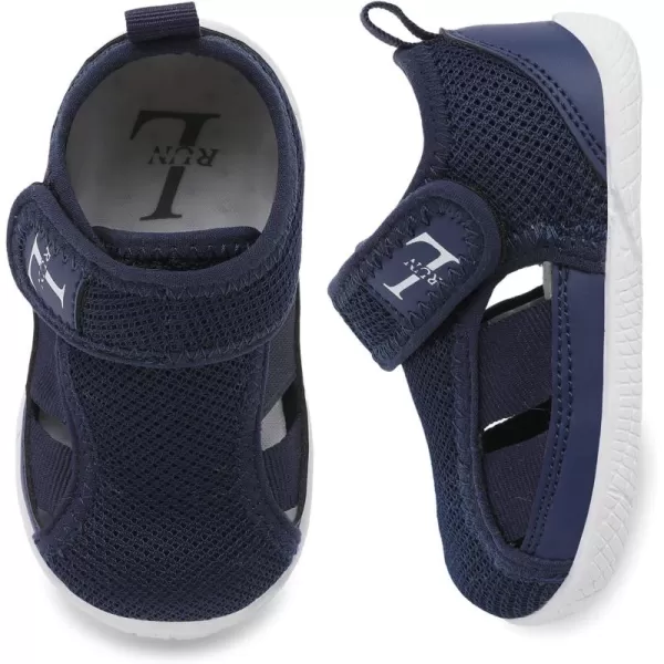 LRUN Toddler Shoes Barefoot Kids Sneakers Wide Minimalist Boys Girls Summer Footwear for Indoor Outdoor Walking RunningNavy