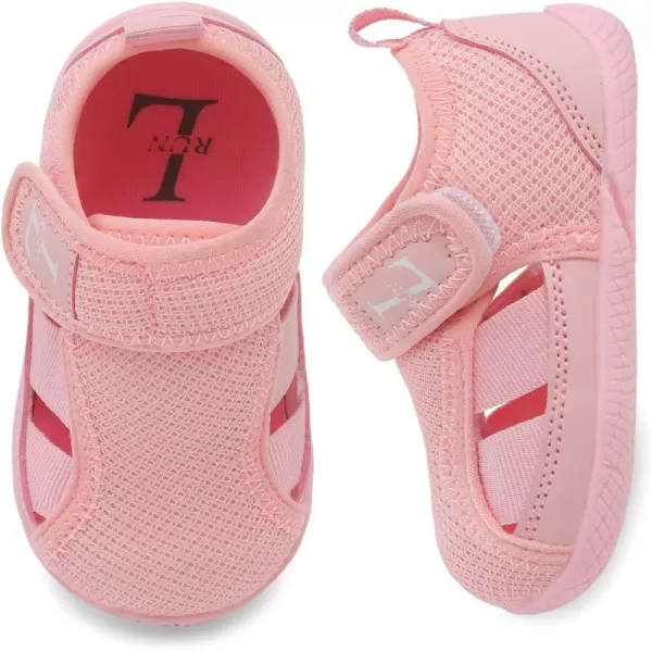 LRUN Toddler Shoes Barefoot Kids Sneakers Wide Minimalist Boys Girls Summer Footwear for Indoor Outdoor Walking RunningPink