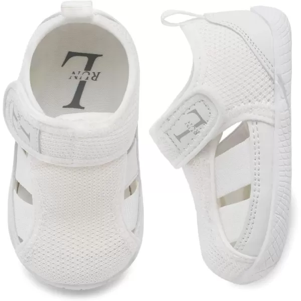 LRUN Toddler Shoes Barefoot Kids Sneakers Wide Minimalist Boys Girls Summer Footwear for Indoor Outdoor Walking RunningWhite