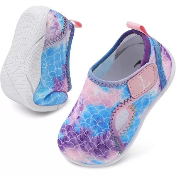 LRUN Toddler Shoes Boys Girls Barefoot Sneaker NonSlip Kids Water Shoes Wide Walking Shoes Baby Quick Dry Breathable Summer Socks Shoes for Outdoor IndoorPurple Mermaid