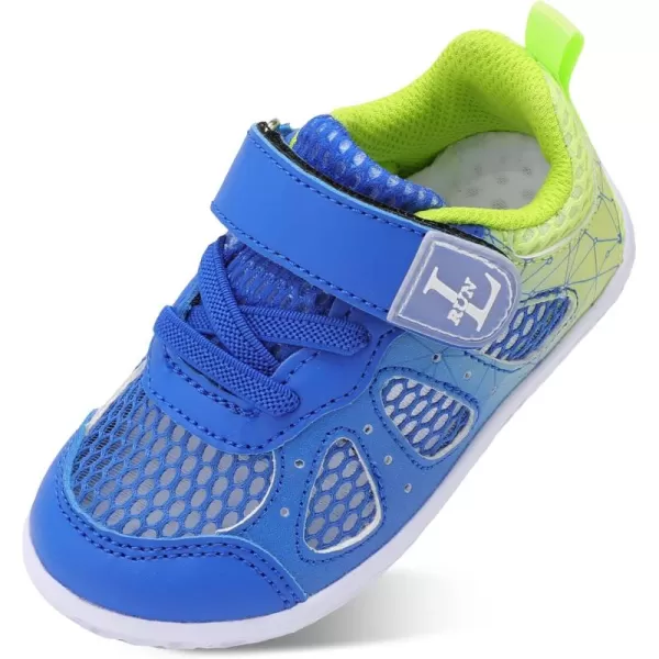 LRUN Toddler Sneakers Boys Girls Barefoot Summer Walking Shoes Toddler Boy Tennis Shoes Mesh LightweightG Blue Yellow