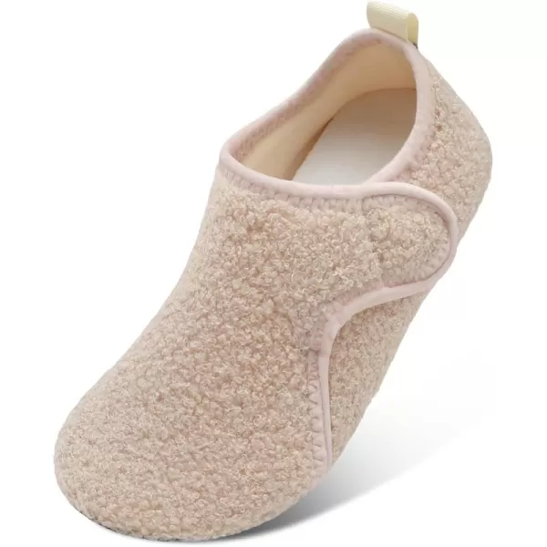 LRUN Womens Mens House Slippers Indoor Home Shoes Warm Barefoot Slippers Outdoor House Shoes AntislipBeige