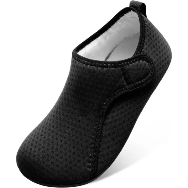 LRUN Womens Mens House Slippers Indoor Home Shoes Warm Barefoot Slippers Outdoor House Shoes AntislipBlack