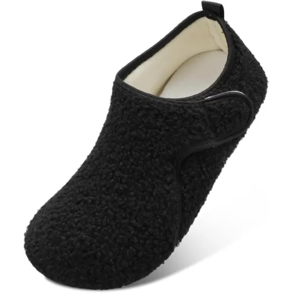 LRUN Womens Mens House Slippers Indoor Home Shoes Warm Barefoot Slippers Outdoor House Shoes AntislipBlack Curls