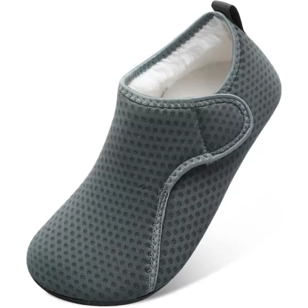 LRUN Womens Mens House Slippers Indoor Home Shoes Warm Barefoot Slippers Outdoor House Shoes AntislipGrey