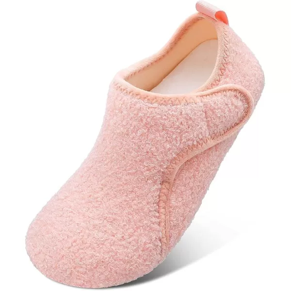 LRUN Womens Mens House Slippers Indoor Home Shoes Warm Barefoot Slippers Outdoor House Shoes AntislipPink Curls