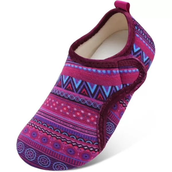 LRUN Womens Mens House Slippers Indoor Home Shoes Warm Barefoot Slippers Outdoor House Shoes AntislipPurple Bohemia