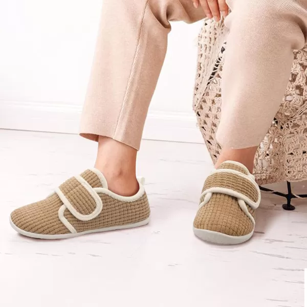 LRUN Barefoot Womens Men Slippers Soft House Slippers for Women Indoor and Outdoor Adjustable Mens Home Shoes Lightweight Bedroom SlippersBrown