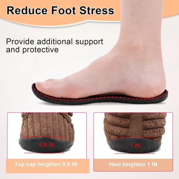 LRUN Barefoot Womens Men Slippers Soft House Slippers for Women Indoor and Outdoor Adjustable Mens Home Shoes Lightweight Bedroom SlippersDark Brown